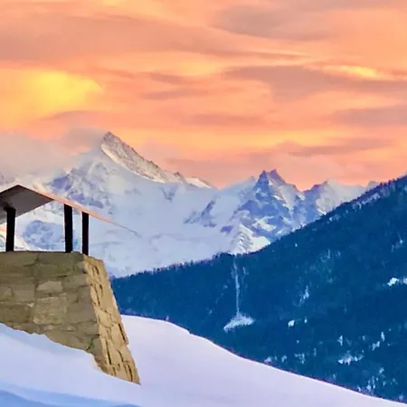Hautes Roches - Magnifique Vue Sur La Montagne Crans-Montana Exterior photo